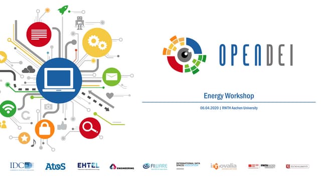 Energy Domain Working Groups - OPEN DEI 1st Energy Domain Workshop