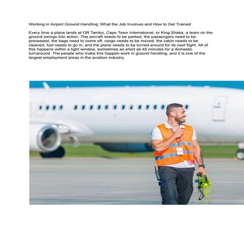 Types of Ground Handling Operations | PPTX