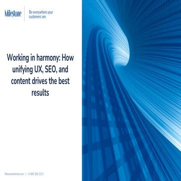 Working in Harmony - UI/UX- SEO 