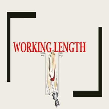 working length in endodontics , how to determine it