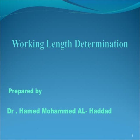 Working length determination