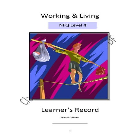 Working & Living Learner's Record