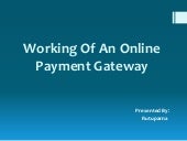 Working of an Online Payment Gateway