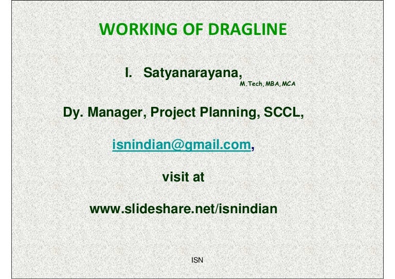 Working Of Dragline Working Of Dragline