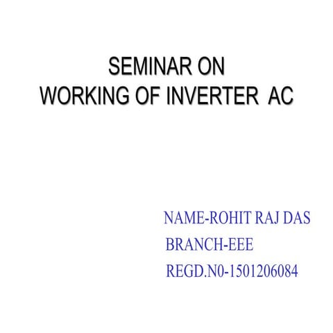 Working of inverter  ac