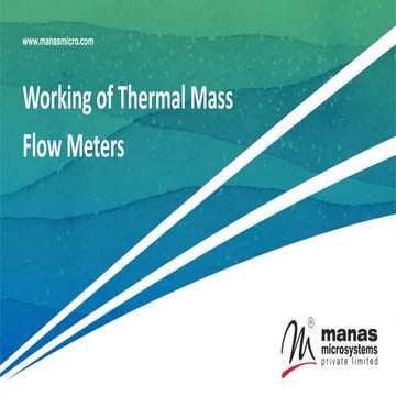 Thermal mass flow meter- a direct mass flow measurement