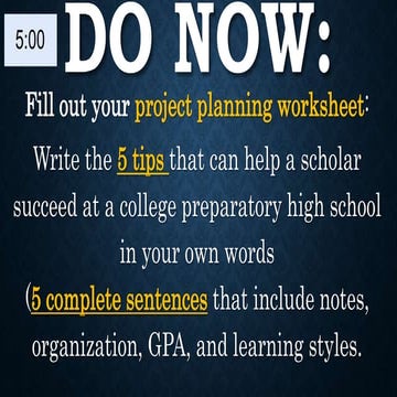 Working on Our Presentations