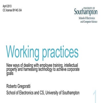 New business working practices and technology