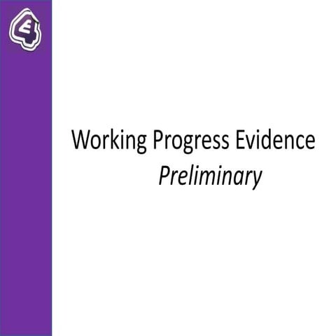 Working progress preliminary task