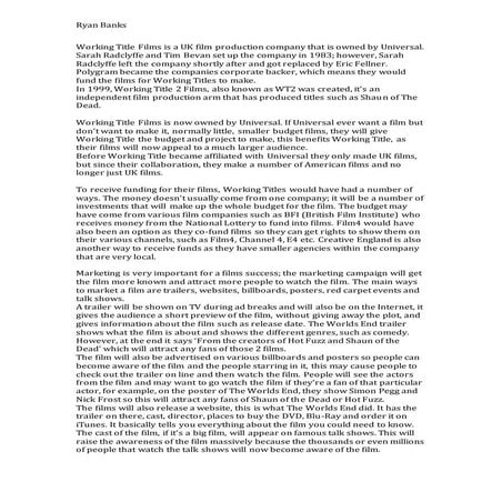 Working Title - Ryan Banks