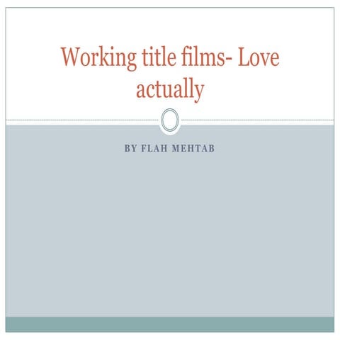 Working title films  love actually
