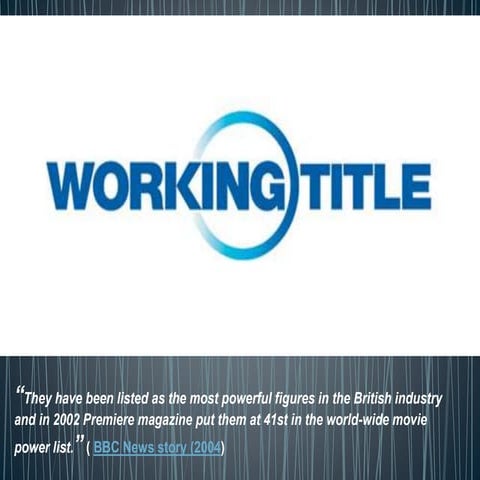 Working title presentation