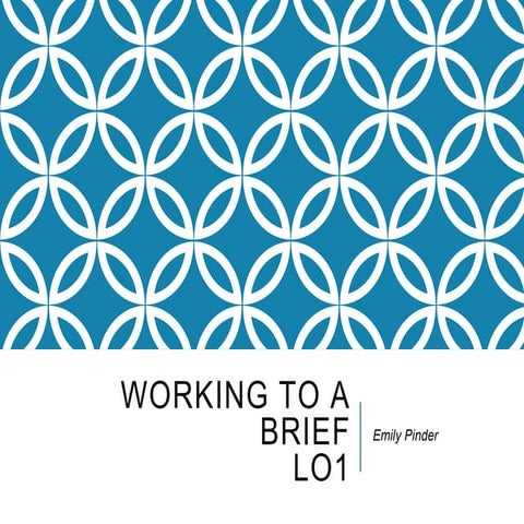 Working to a brief pro forma