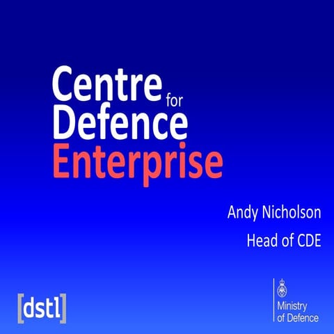 18 November 2014: Working with the Centre for Defence Enterprise