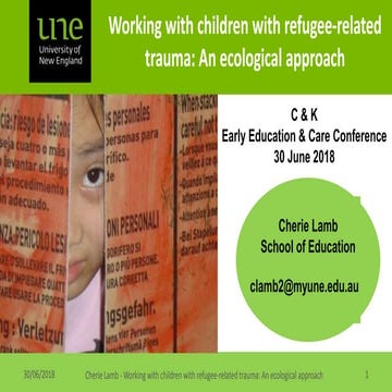 Working with children with refugee related trauma