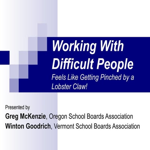 Working with difficult people