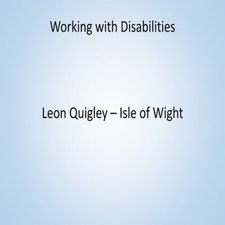 Working with disabilities