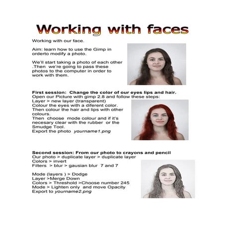 Working with faces