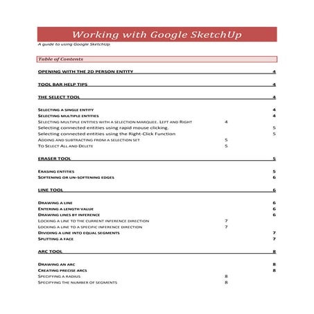 Working with google sketch up