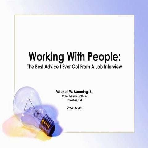 Working With People
