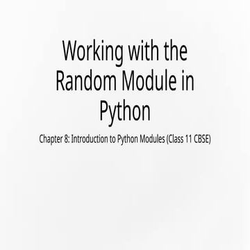 Working with the Random Module in Python.pptx