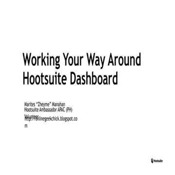 Working Your Way Around Hootsuite Dashboard