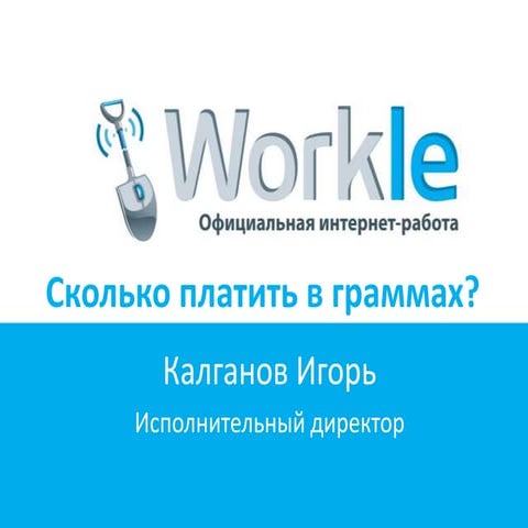 Игорь Калганов, Workle