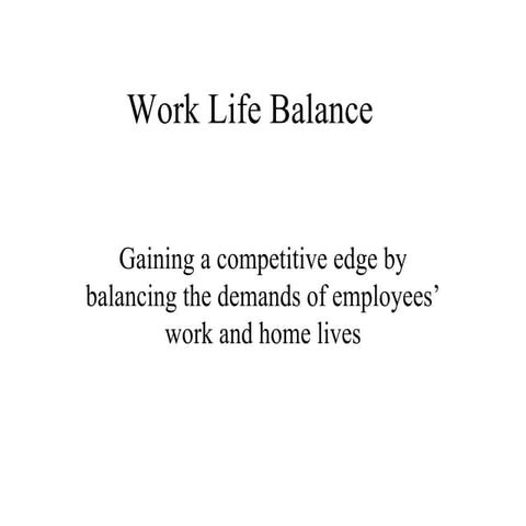 Work life integration | PPTX