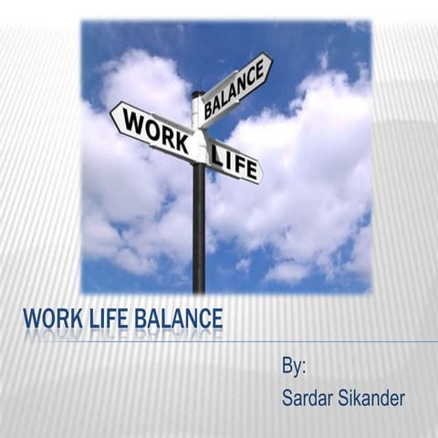 Work life balance b y sikander