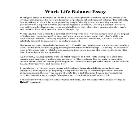 Work Life Balance Essay.pdf