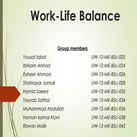 Work life balance presentation