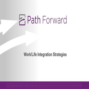 Work Life Integration Strategies | PPTX