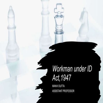 concept of workman under id act | PPT