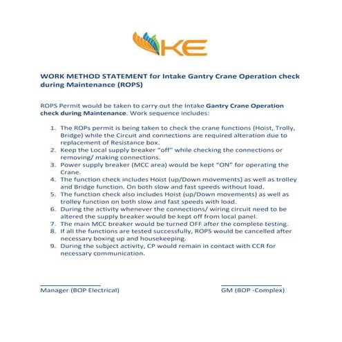 WORK METHOD STATEMENT for Crane function check.docx