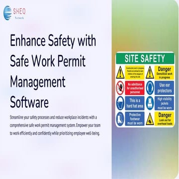 Enhance Safety with Safe Work Permit Management Software | PPTX