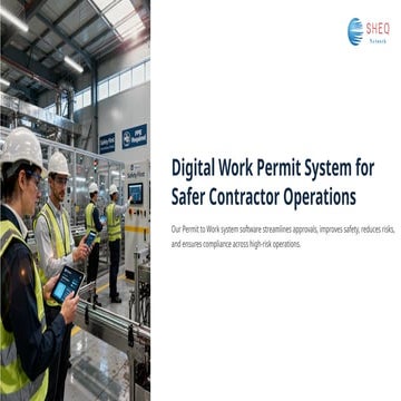 Digital Work Permit System for Safer Contractor Operations | PPTX