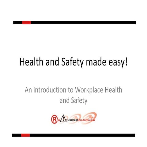 Health and Safety Made Easy Powerpoint Presentation