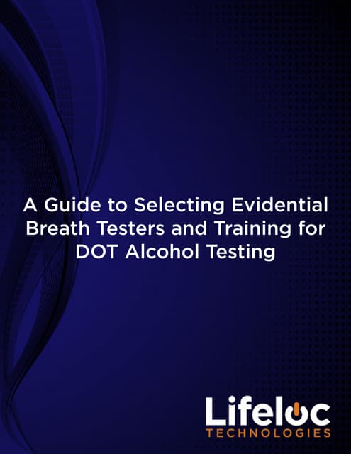 The Facts about Workplace Evidential Breath Tester Calibration | PDF