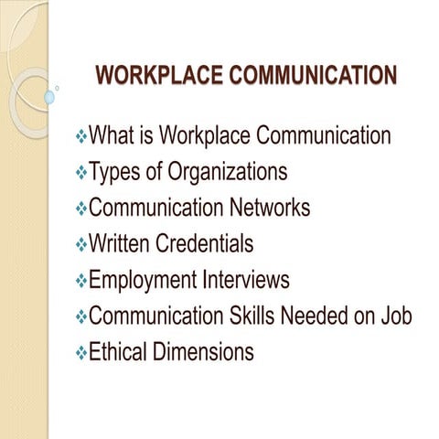 Workplace communication