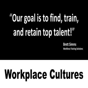 Workplace Cultures - Brett Simms