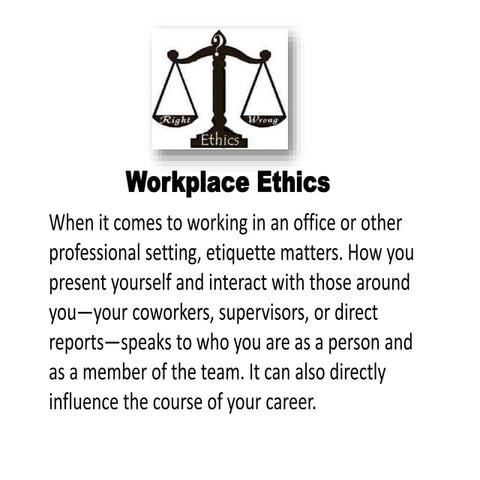 Workplace Ethics PowerPoint