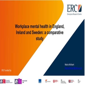Workplace mental health in England, Ireland and Sweden – a comparative study ...