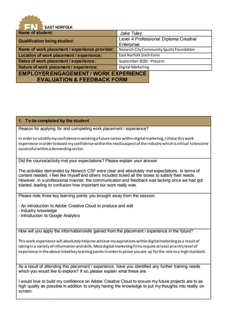 Common Portfolio for vocational Education student | PDF