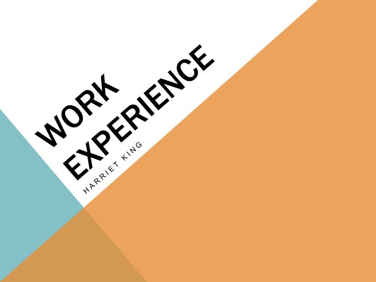 Work placement presentation