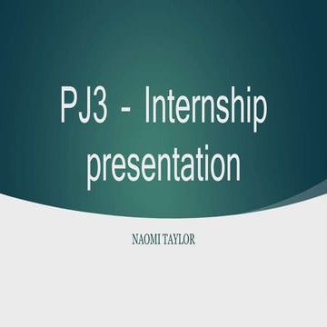 Work Placement Presentation - Hubbub Foundation | PPTX