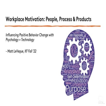 Workplace Motivation - Anatomy of a Good Job