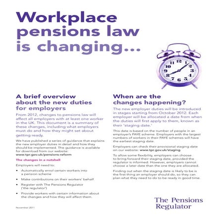 Workplace Pensions Law Is Changing