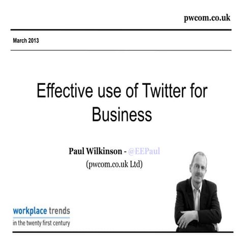 Effective use of twitter in business