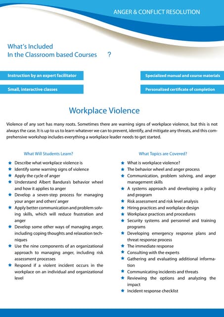 Conflict Resolution: Getting along in the Workplace | PDF