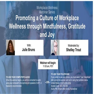 Workplace Wellness: Promoting a Culture of Workplace Wellness through Mindful...